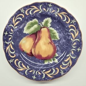 NOBLE EXCELLENCE NAPA VALLEY HONEY ACCENT SALAD  PLATE 9" FRUIT PURPLE *READ*